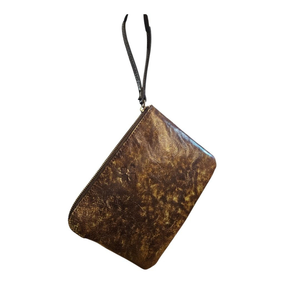 Patricia Nash Turquoise and Brown Leather Clutch Wristlet Wallet - Picture 2 of 9